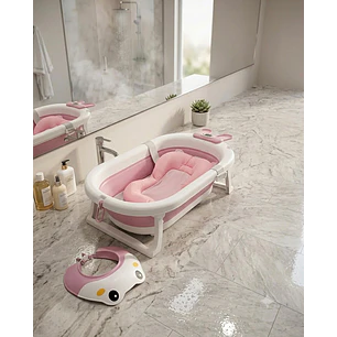 Bañera Plegable + Soporte + Gorro 