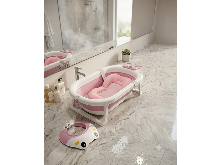 Bañera Plegable + Soporte + Gorro  1