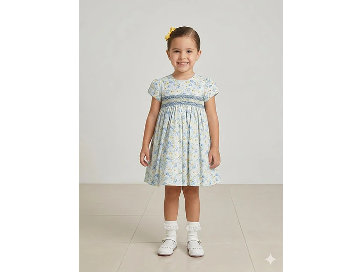 Vestido Nido De Abeja Flowers 1