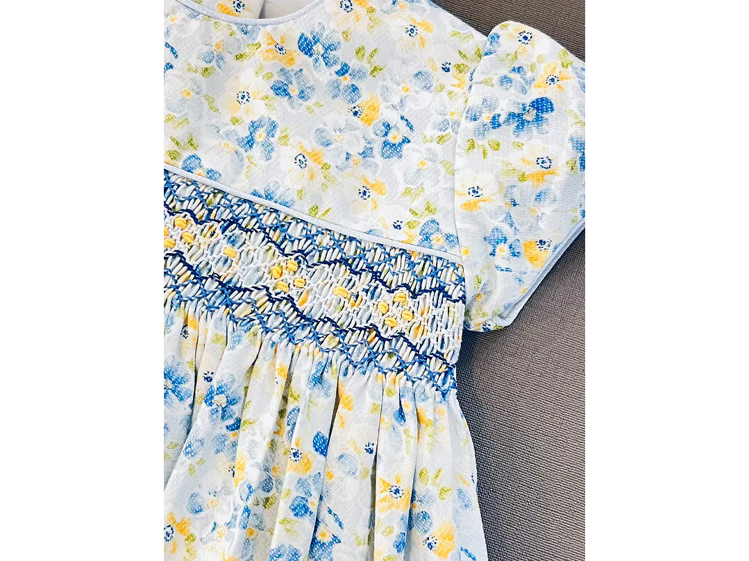 Vestido Nido De Abeja Flowers 3