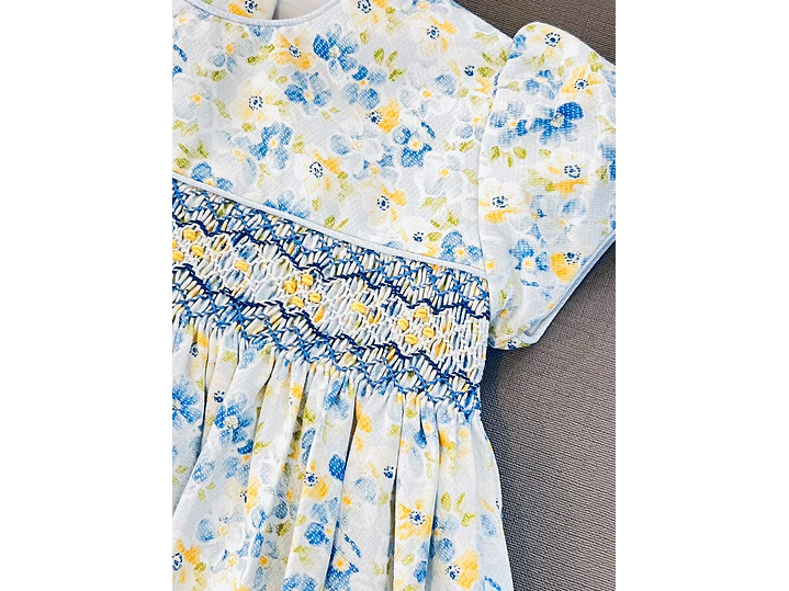 Vestido Nido De Abeja Flowers 3