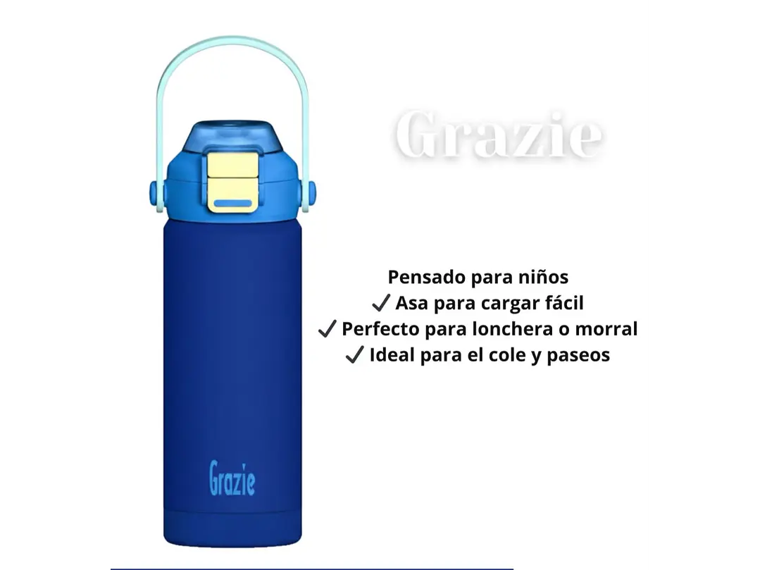 Termo En Acero Inoxidable  18 Onzas Azul 4