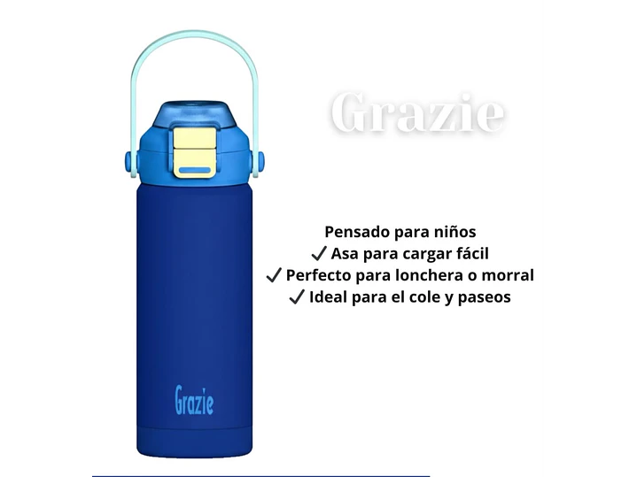 Termo En Acero Inoxidable  18 Onzas Azul 4