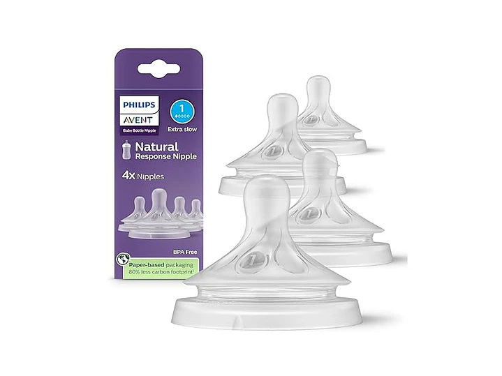 Philips Avent Tetinas de respuesta natural, flujo extra lento (flujo 1), 1