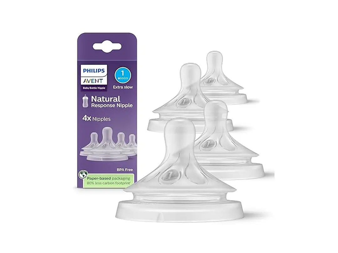 Philips Avent Tetinas de respuesta natural, flujo extra rápido (flujo 5), paquete de 4, 1