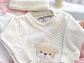 Set Primera Puesta Hilo Beige Oso 0-3M - Miniatura 3