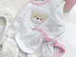 Set Primera Puesta Hilo Beige Oso 0-3M - Miniatura 6