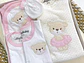 Set Primera Puesta Hilo Beige Oso 0-3M - Miniatura 1
