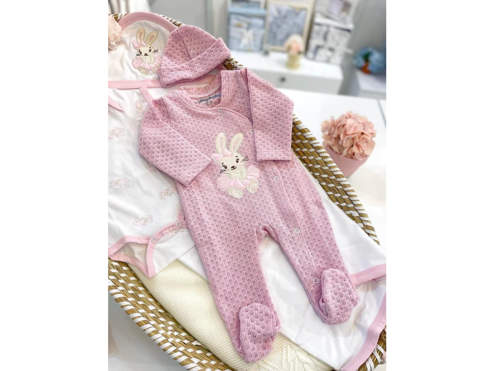 Primera Puesta Hilo Rosa Conejo 0-3M 6