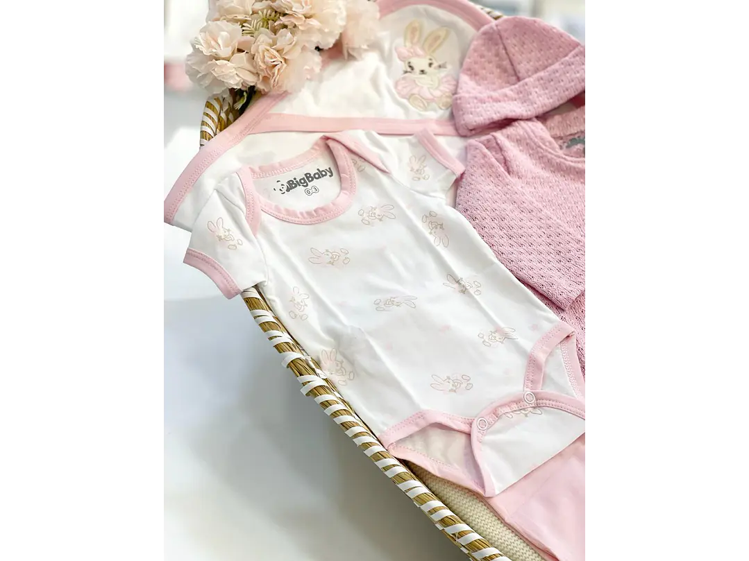 Primera Puesta Hilo Rosa Conejo 0-3M 5