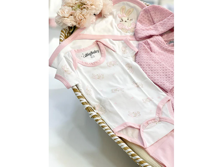 Primera Puesta Hilo Rosa Conejo 0-3M 5
