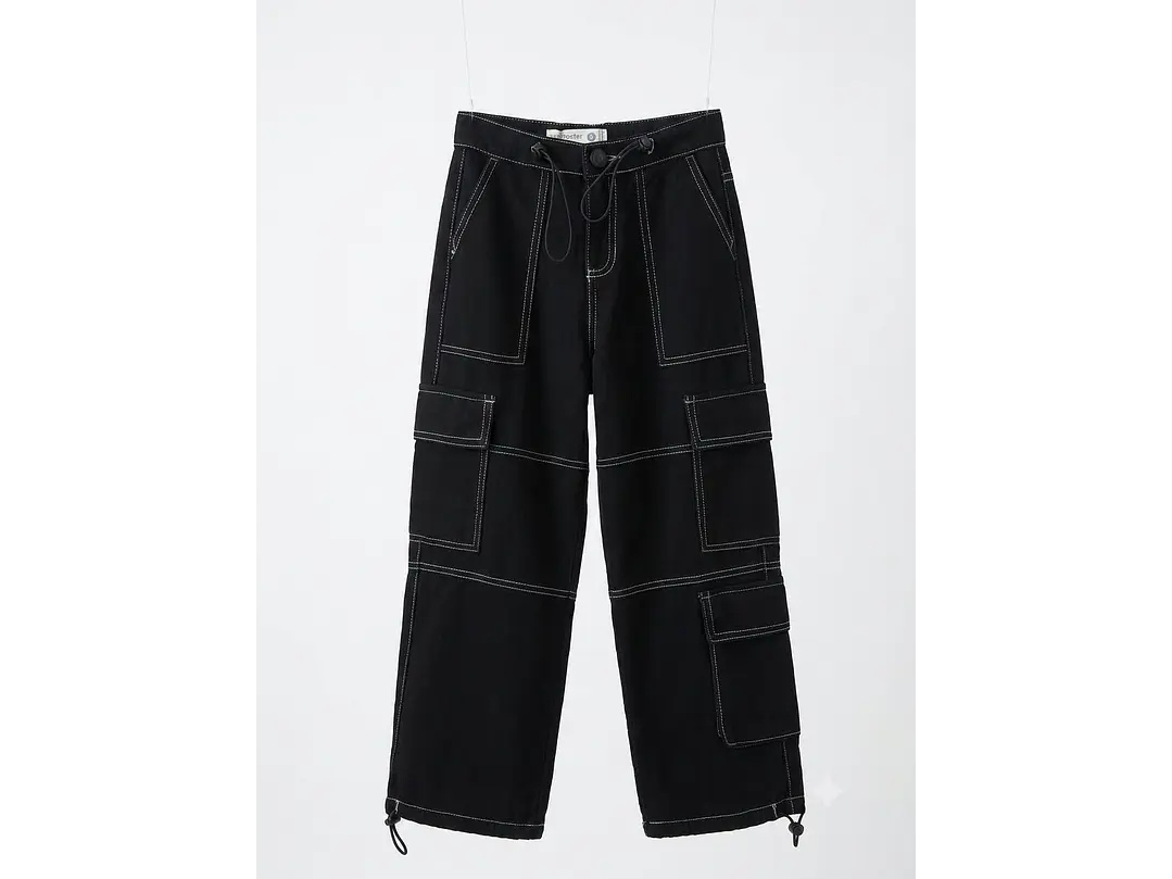 Pantalón Cargo Negro 2