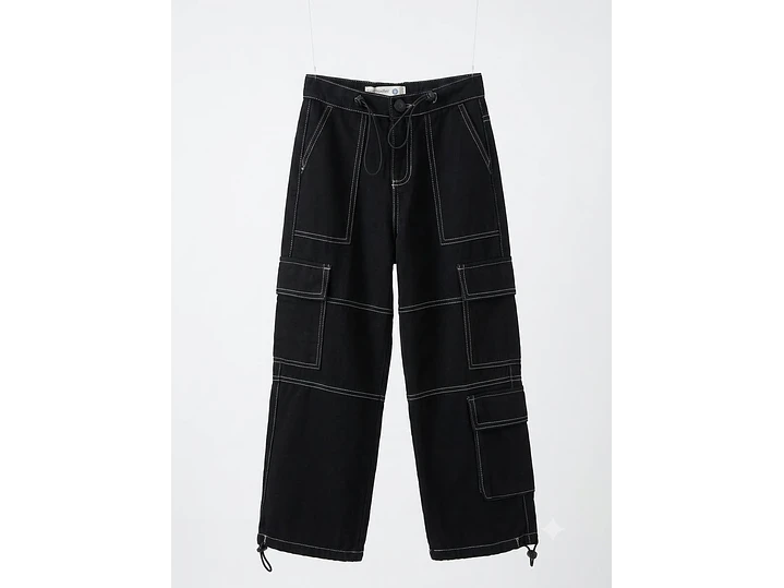 Pantalón Cargo Negro 2