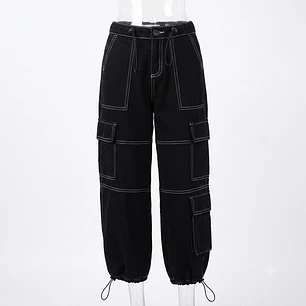 Pantalón Cargo Negro