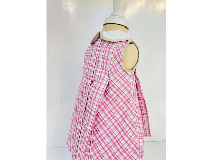 Vestido Cuadros  Rosa 2