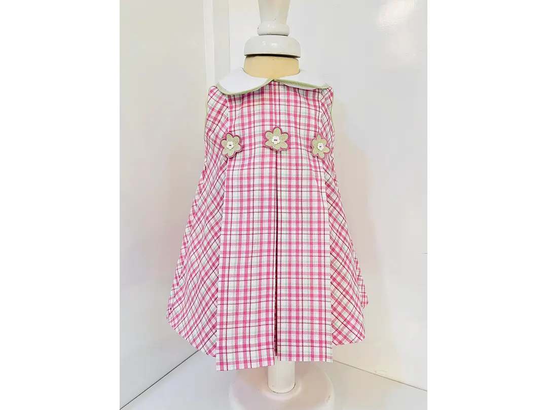 Vestido Cuadros  Rosa 4