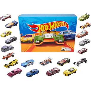  Hot Wheels - Paquete de 20 autos y camiones de juguete,
