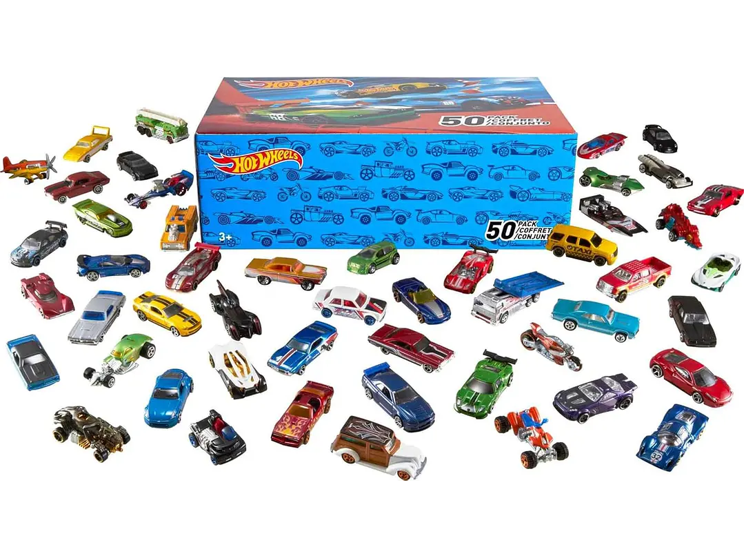  Hot Wheels - Paquete de 20 autos y camiones de juguete, 7