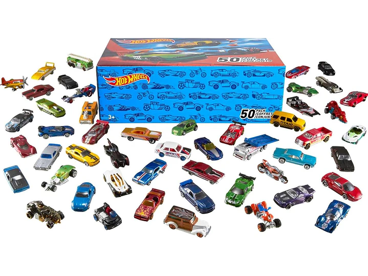  Hot Wheels - Paquete de 20 autos y camiones de juguete, 7