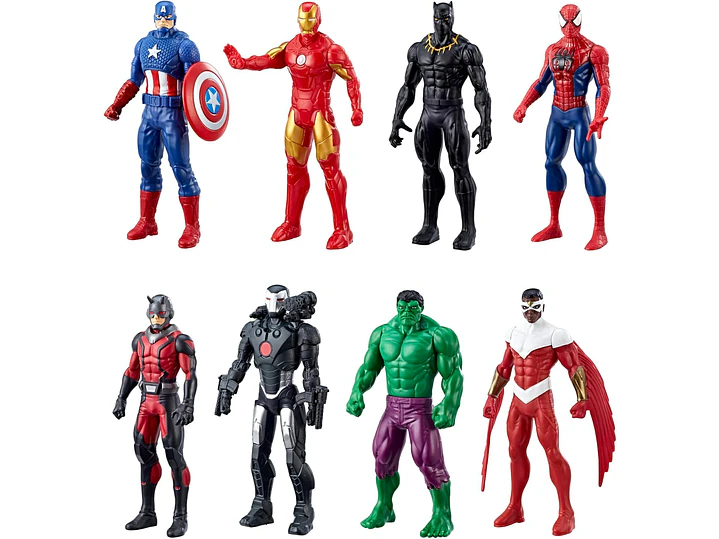 Marvel Avengers Ultimate Protectors Pack, 6 pulgadas a escala, 8 figuras de acción con accesorios, juguetes de 2