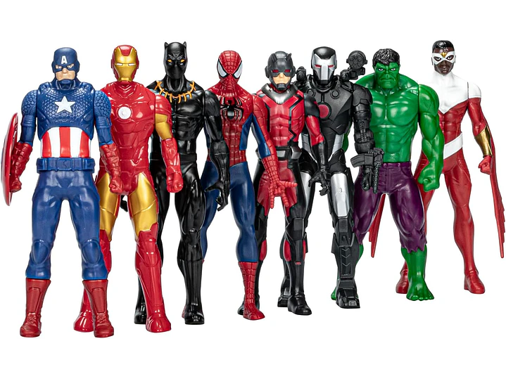 Marvel Avengers Ultimate Protectors Pack, 6 pulgadas a escala, 8 figuras de acción con accesorios, juguetes de 6