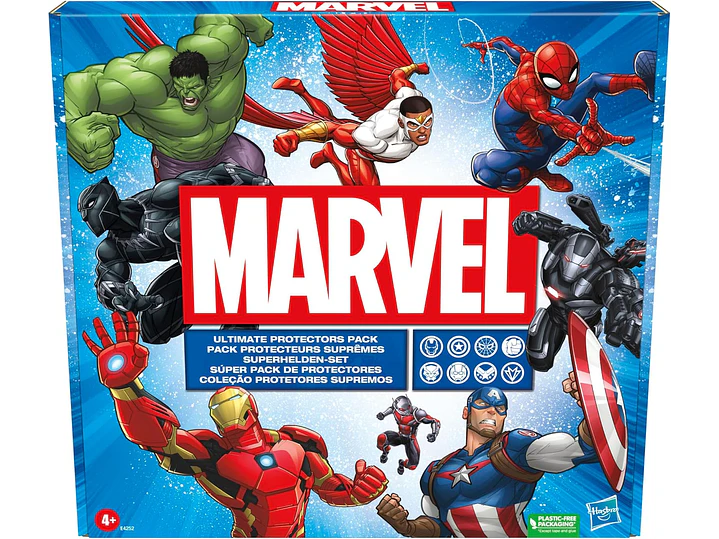 Marvel Avengers Ultimate Protectors Pack, 6 pulgadas a escala, 8 figuras de acción con accesorios, juguetes de 7