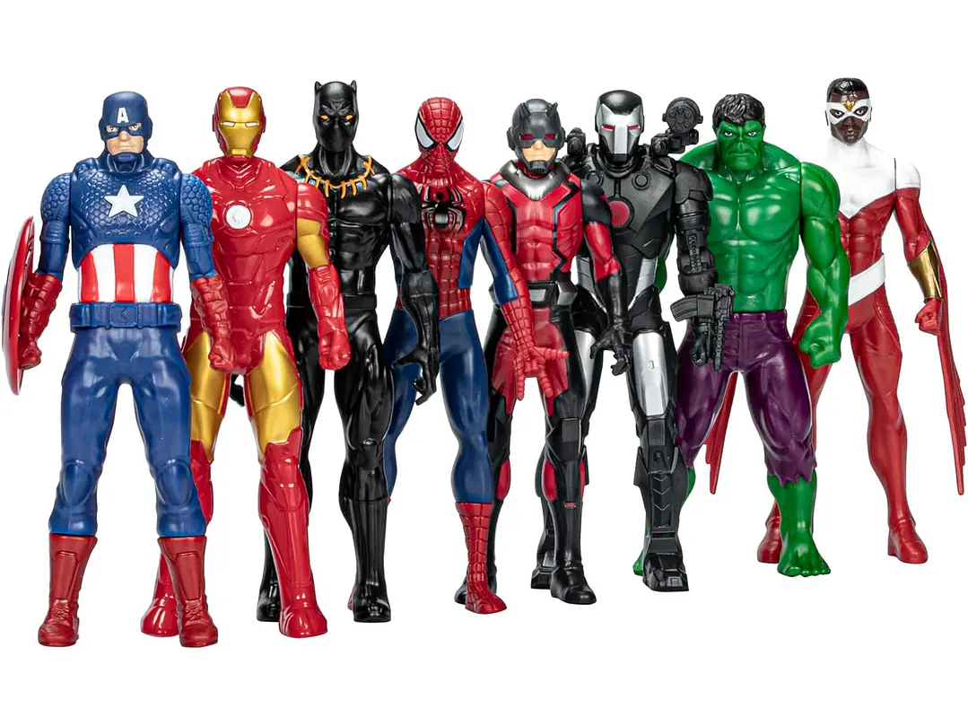 Marvel Avengers Ultimate Protectors Pack, 6 pulgadas a escala, 8 figuras de acción con accesorios, juguetes de 11