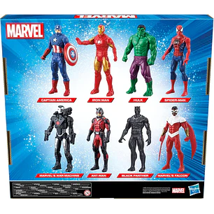 Marvel Avengers Ultimate Protectors Pack, 6 pulgadas a escala, 8 figuras de acción con accesorios, juguetes de