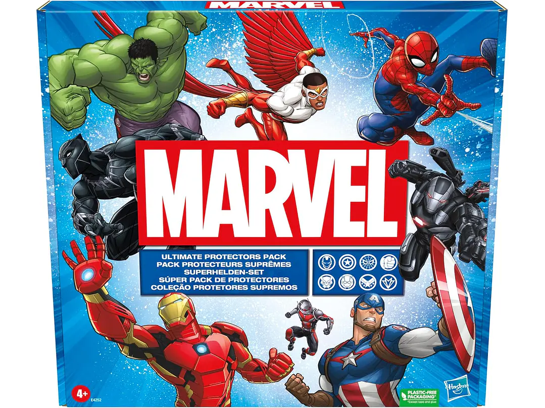 Marvel Avengers Ultimate Protectors Pack, 6 pulgadas a escala, 8 figuras de acción con accesorios, juguetes de 12