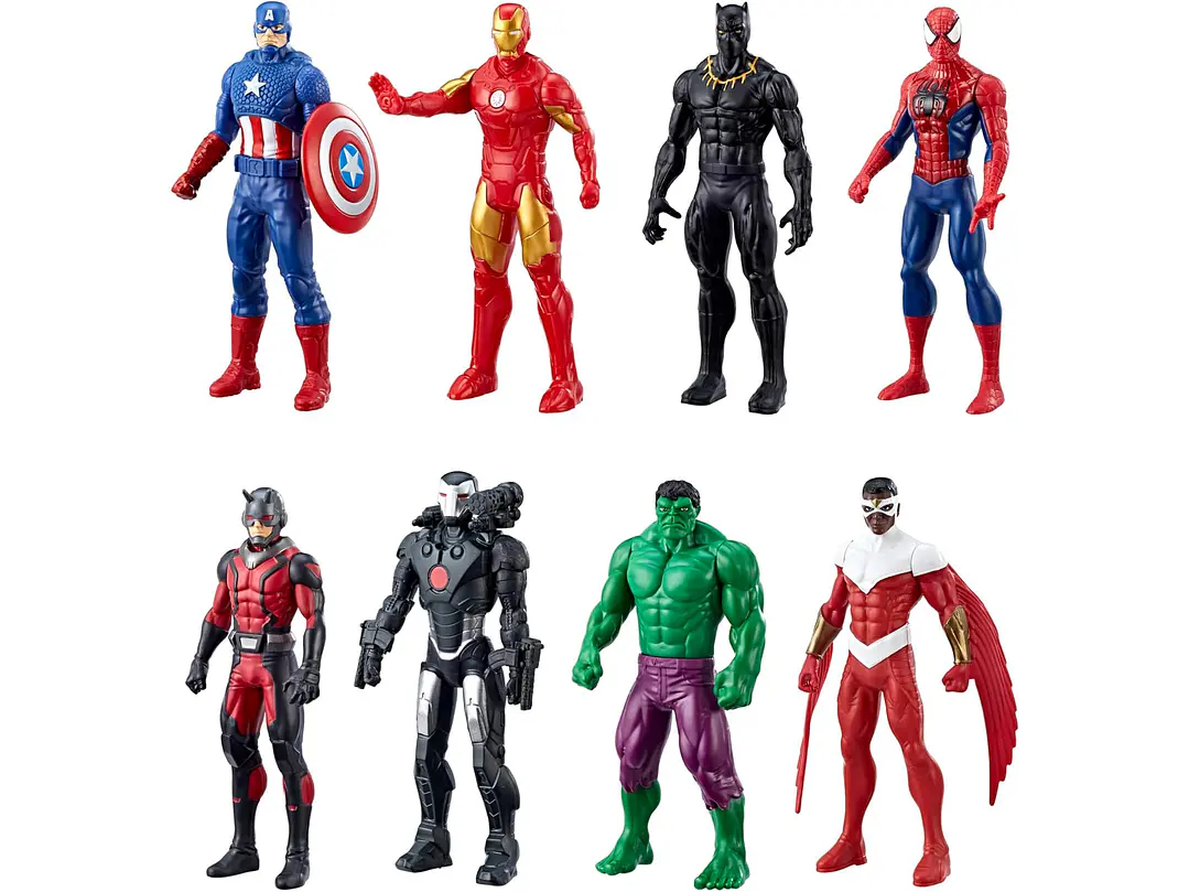 Marvel Avengers Ultimate Protectors Pack, 6 pulgadas a escala, 8 figuras de acción con accesorios, juguetes de 13