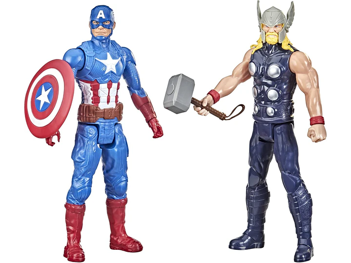 Marvel Titan Hero Series - Figura de acción multipaquete, 6 figuras de acción, juguetes de 12 pulgadas, inspirados en Marvel Comics, para 3