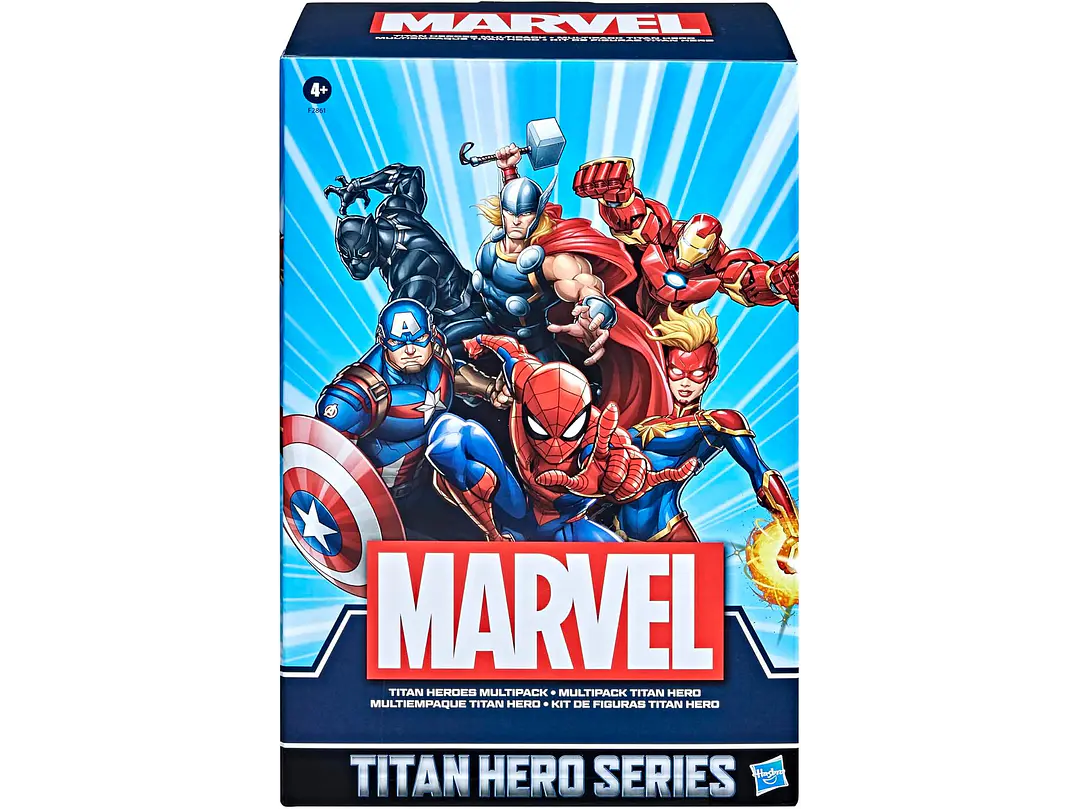 Marvel Titan Hero Series - Figura de acción multipaquete, 6 figuras de acción, juguetes de 12 pulgadas, inspirados en Marvel Comics, para 6