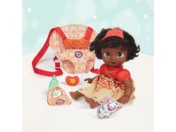  Disney - Muñeca de la princesa Baby Moana de lujo con tiara, portabebé,  6