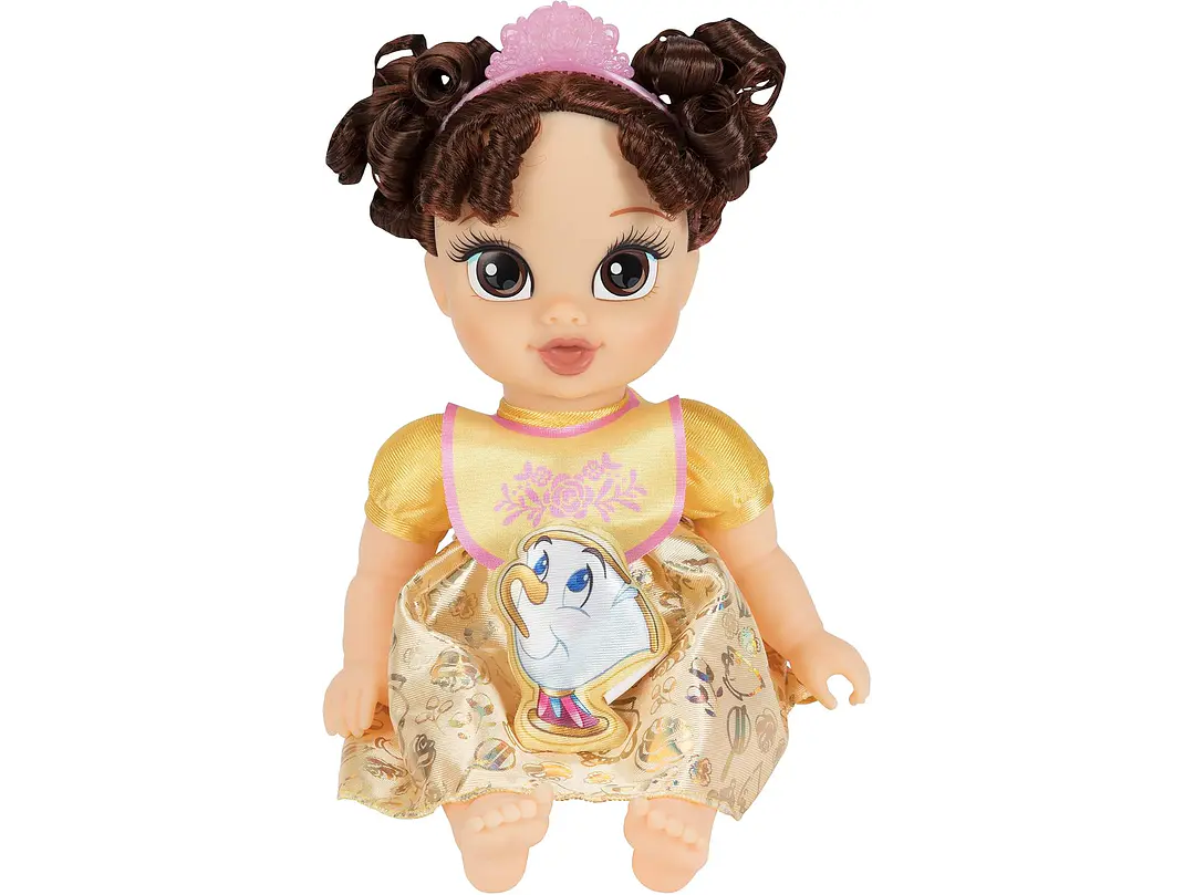  Disney - Muñeca de la princesa Baby Belle de lujo, con tiara, portabebé,  6