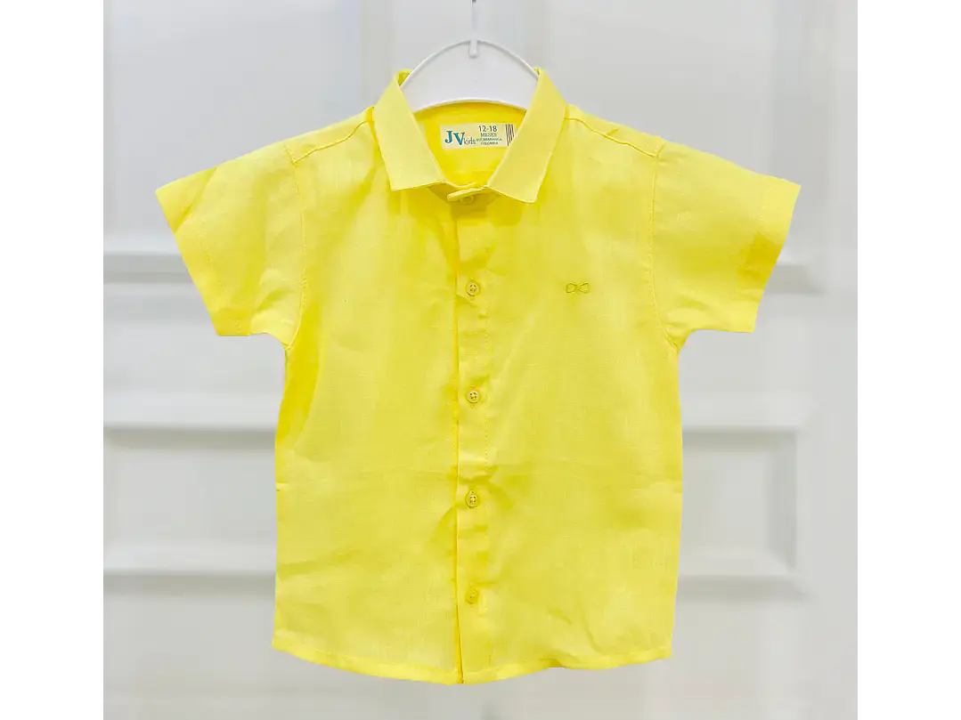 Camisa Lino Amarilla 1