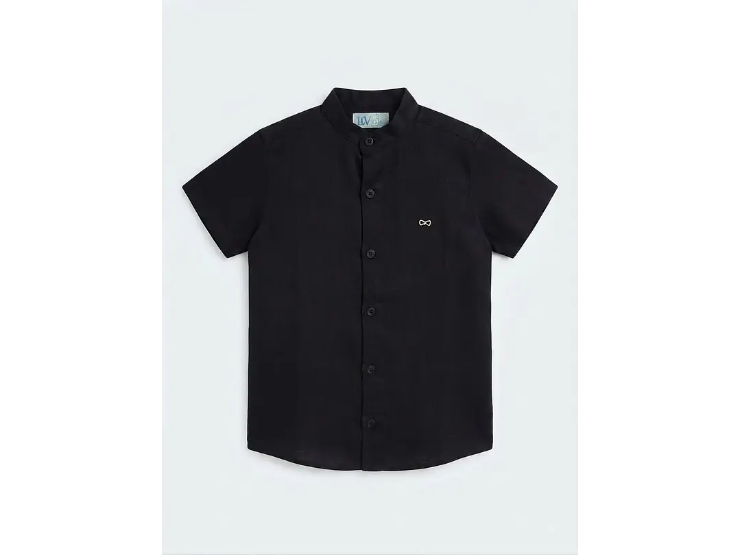 Camisa Lino Negra  1