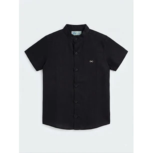 Camisa Lino Negra 