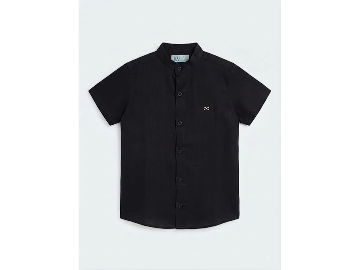 Camisa Lino Negra  1
