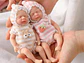 Mire & Mire Muñecas Reborn Bebé 15 cm Mini Gemelas de Silicona con Ropa y Accesorios de Alimentación - Miniatura 6