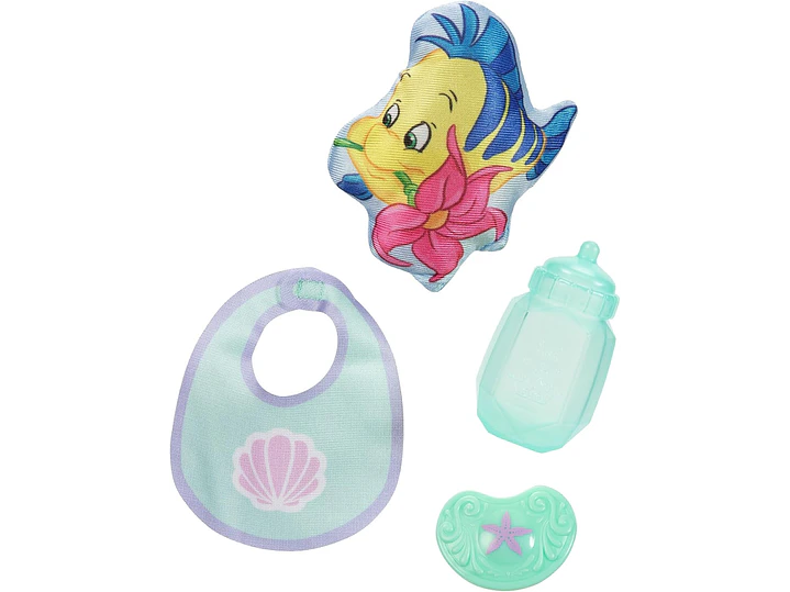  Disney - Muñeca de la princesa Baby Ariel Baby de lujo con tiara, portabebé, 2