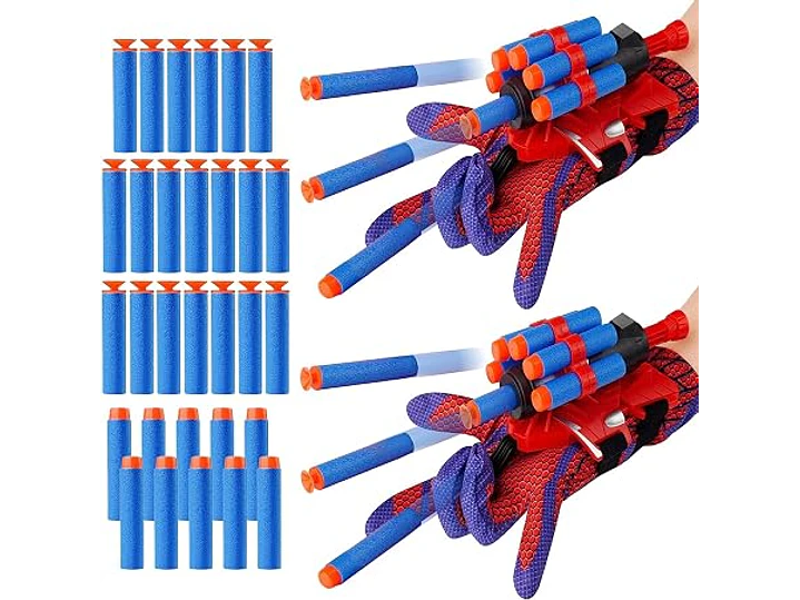 Juego de 2 Guantes Lanzadores De Muñeca De Tela De Araña, 5