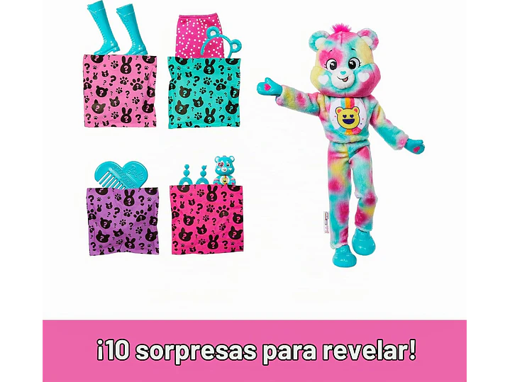  Barbie Cutie Reveal Care Bears - Muñeca y accesorios, 5