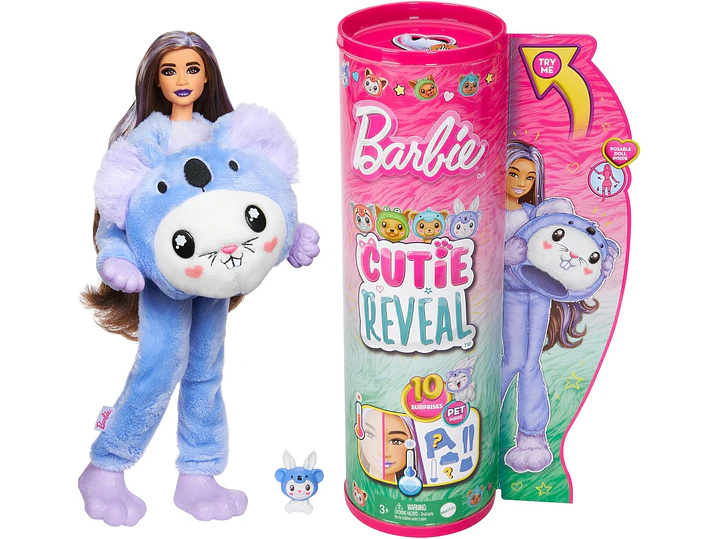 Muñeca Barbie Cutie Reveal y Accesorios con Disfraz de Animal y 10 Sorpresas Incluyendo Cambio de Color, 8