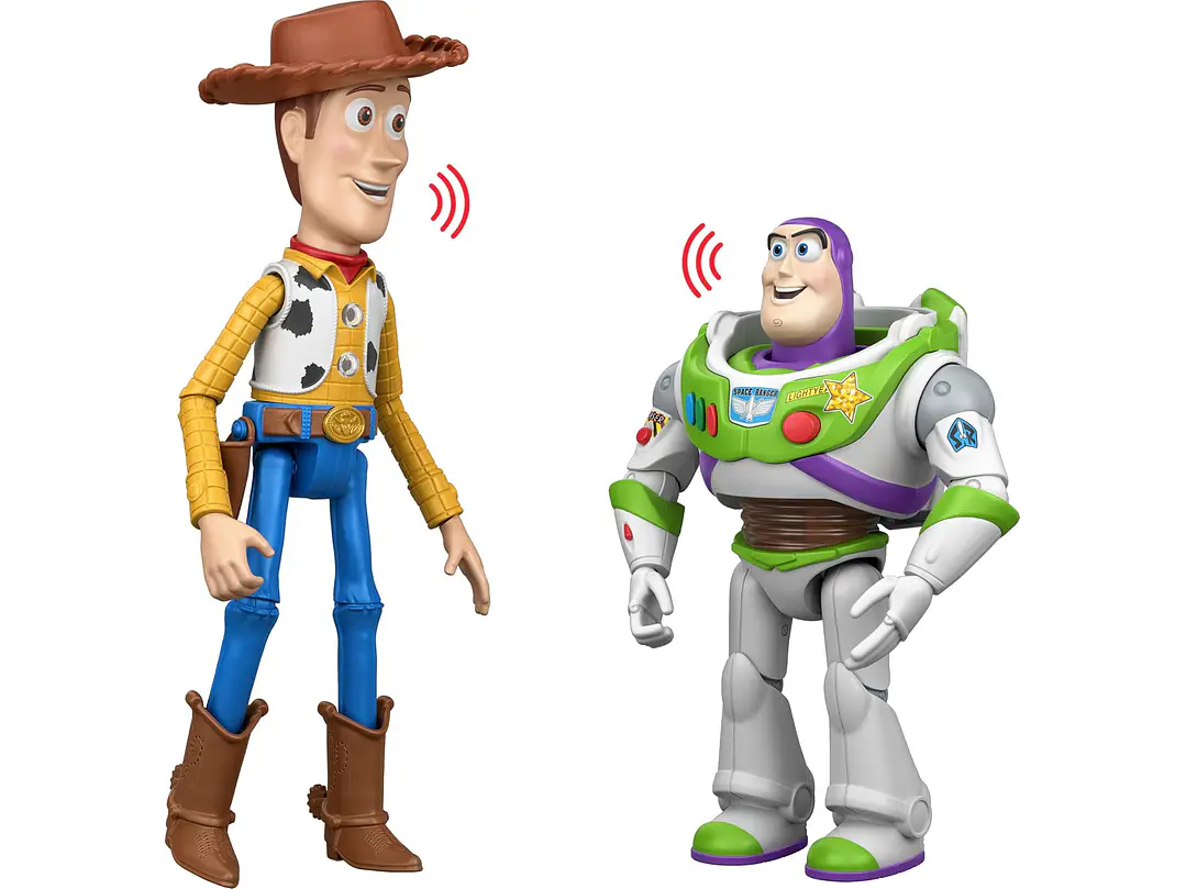Mattel Disney y Pixar Toy Story 5 Interactables Woody & Buzz Lightyear | Figuras de 12 pulgadas 2