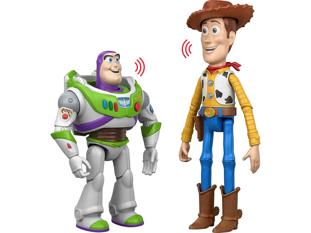 Mattel Disney y Pixar Toy Story 5 Interactables Woody & Buzz Lightyear | Figuras de 12 pulgadas 4