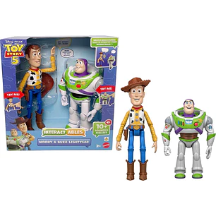 Mattel Disney y Pixar Toy Story 5 Interactables Woody & Buzz Lightyear | Figuras de 12 pulgadas