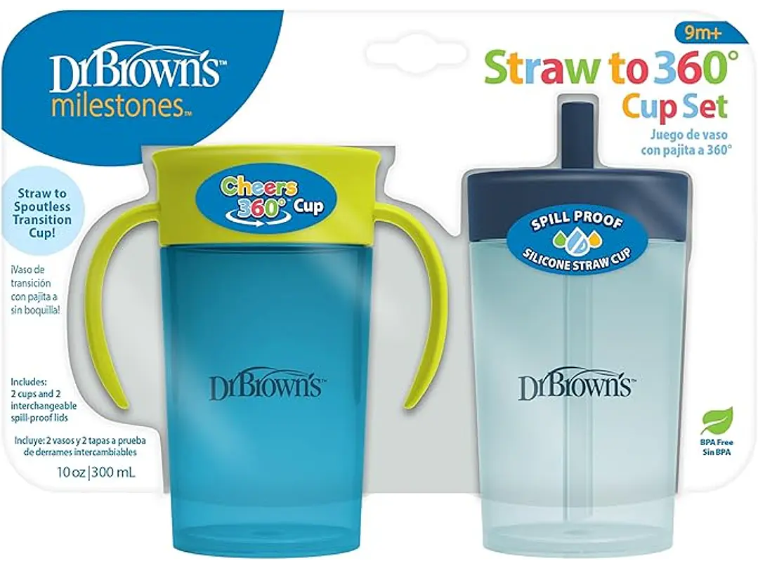 Vaso Entrenadores Dr Browns Pajita y 360° 1