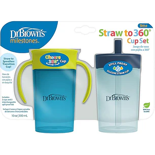 Vaso Entrenadores Dr Browns Pajita y 360°