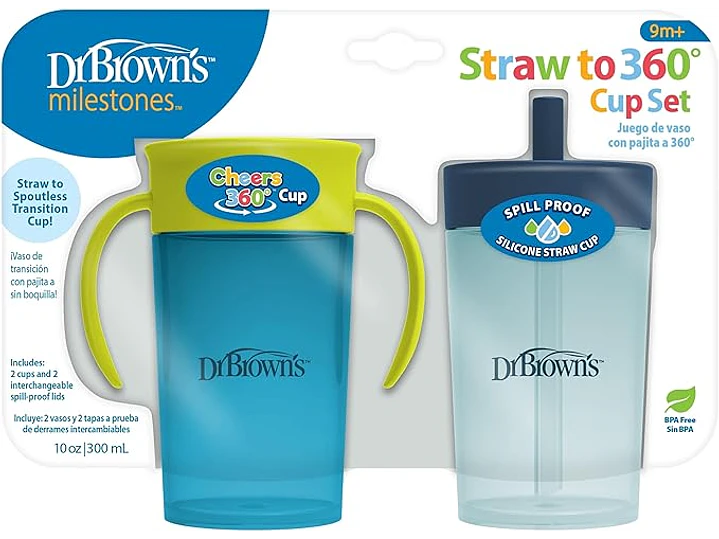 Vaso Entrenadores Dr Browns Pajita y 360° 1