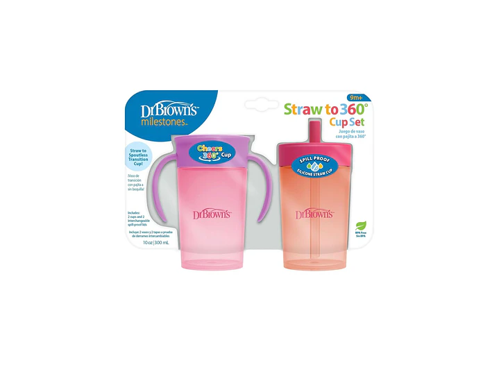 Vaso Entrenadores Dr Browns Pajita y 360° 2